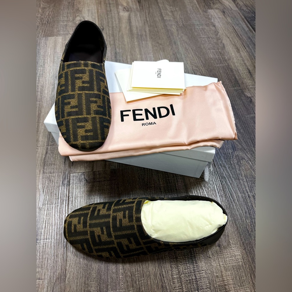 Fendi Logo Fabric Slipper